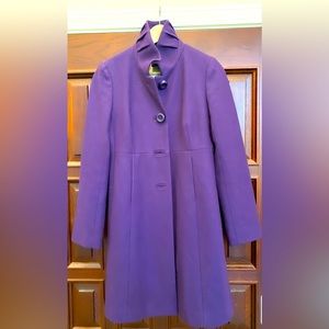 J Crew purple wool coat
